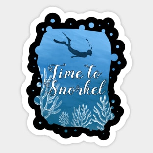 Snorkeling Shirt Time to Snorkel Sticker